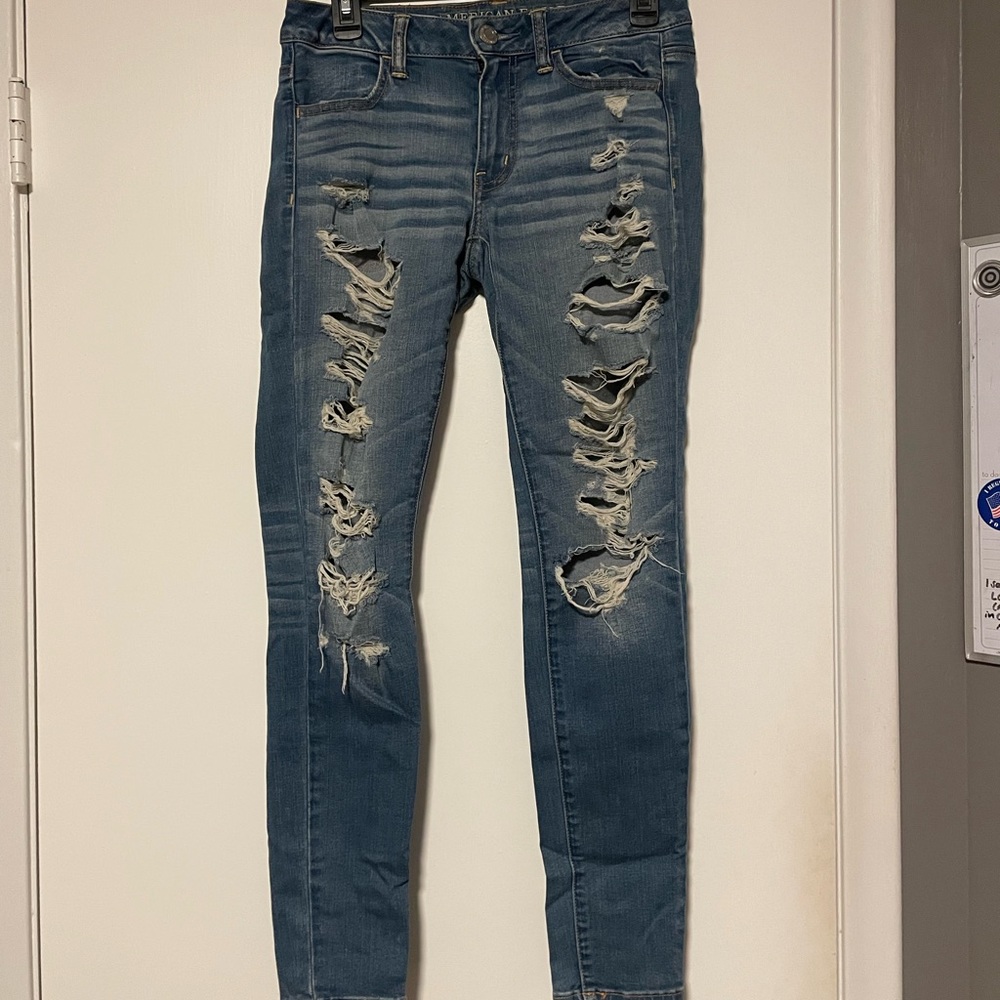 Ripped Jegging American Eagle Outfitters